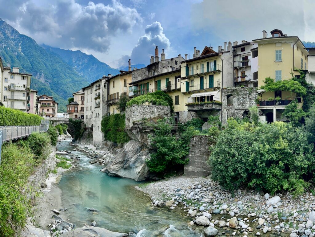 Chiavenna and the Mera river