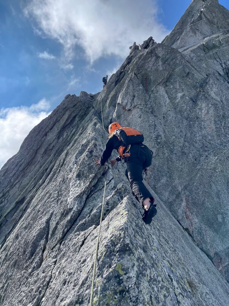 Climbing on Piz Badile