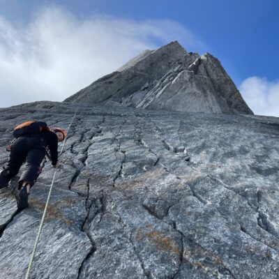 Climbing on Piz Badile