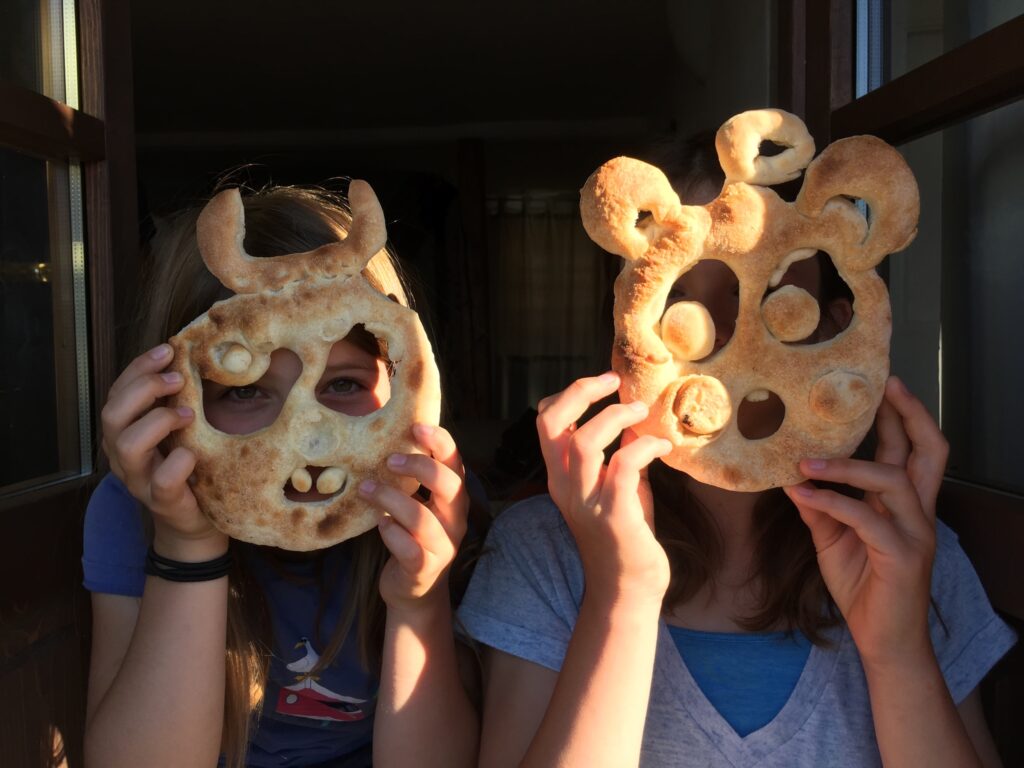 Home made pizza masks