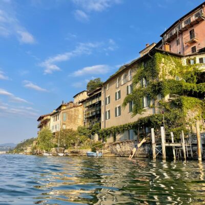 Morning swim in Lake Lugano