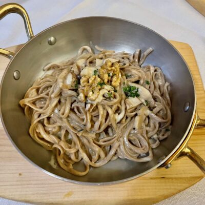 Pasta made from local chestnut flour