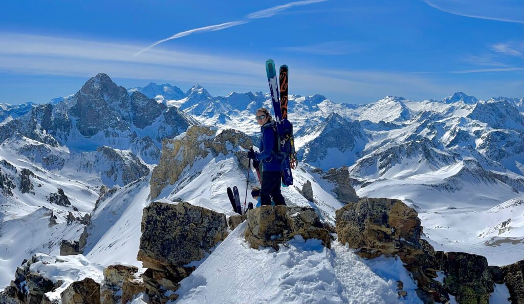 Ski touring near the Julierpass