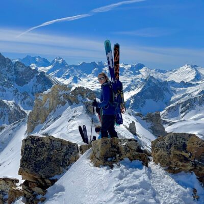 Ski touring near the Julierpass