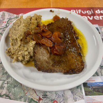 Supper at Rifugio Locanda Codera