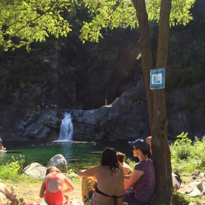 The waterfall and pool at Boggia