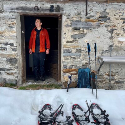 Winter walking near lake Como